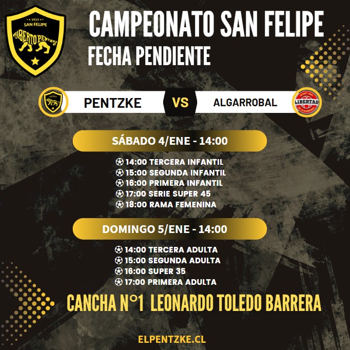Fecha pendiente campeonato clausura SF 2024